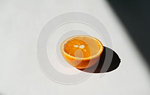 Cutaway orange on a white background