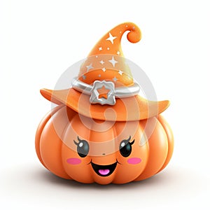 Cute 3d Pumpkin Jackolantern With Princess Hat For New Year\'s Day