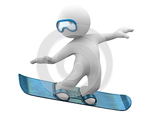 Cute 3d snowboard