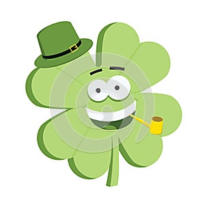 Cute 4 leaves shamrock character photo