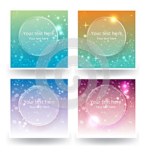 Cute abstrack bokeh backgrounds set, for web photo