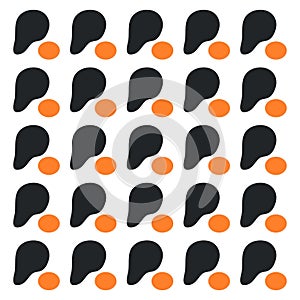 Cute Abstract Vector â Ghost Shape with Orange Dot Icon