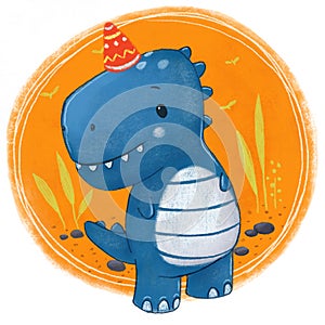 Cute adorable baby dinosaur poster