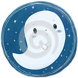 Cute adorable baby ghost poster