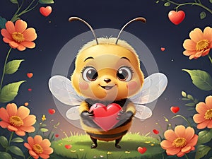 Cute adorable bee