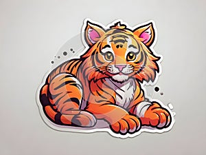 Cute adorable tiger