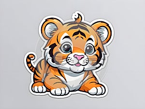 Cute adorable tiger