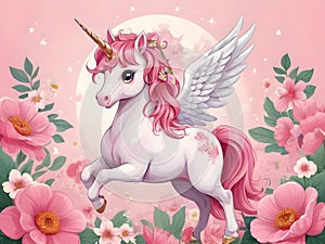 Cute adorable unicorn