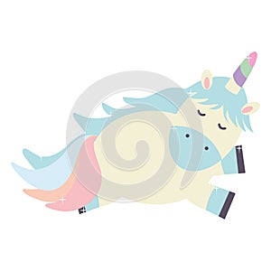 Cute adorable unicorn fairy character