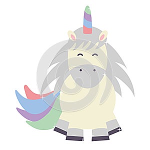 Cute adorable unicorn fairy character