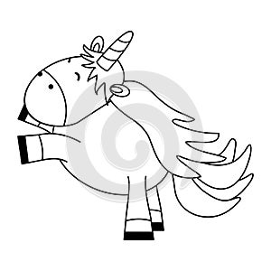 Cute adorable unicorn fairy character