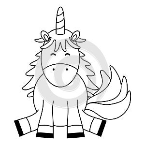 Cute adorable unicorn fairy character