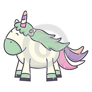 Cute adorable unicorn fairy character