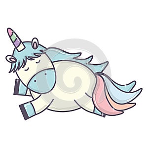 Cute adorable unicorn fairy character