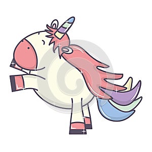 Cute adorable unicorn fairy character