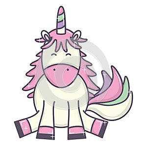 Cute adorable unicorn fairy character