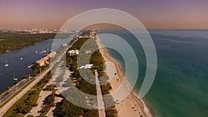 Cute aerial view of beautiful Hollywood city beach