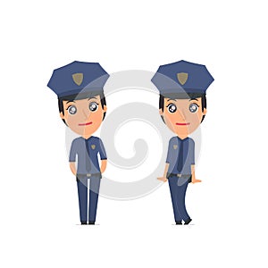 Cute and Affectionate Character Constabulary in shy and awkward photo