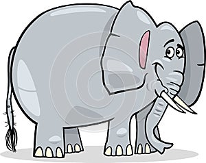 Cute african elephant cartoon illustration