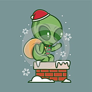 cute alien christmas