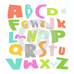 Cute Alphabet Vector Set illustration