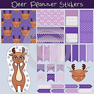 Cute ana fanny deer planner stickers 3