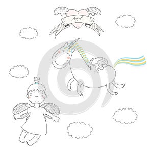 Cute angels illustration