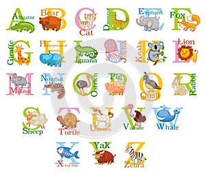 Cute animal alphabet