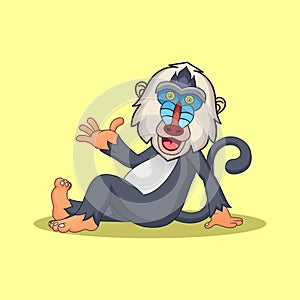 A cute animal baboon mascot