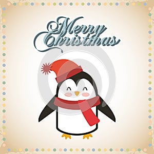 cute animal christmas celebration card