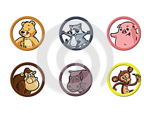 Cute Animal Collection Color Illustration