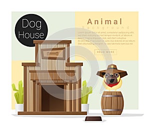 Cute animal collection Dog house
