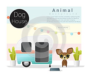 Cute animal collection Dog house