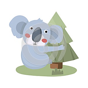 Cute Animal Vector illustration. Illustration of cute Koala Bear