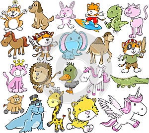 Cute Animal Vector Set