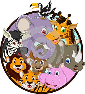 Cute animal wildlife cartoon