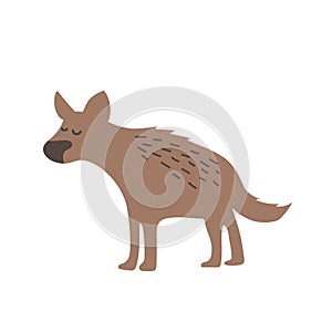 Cute animals - hyena. Illustrations for children. Baby Shower card.