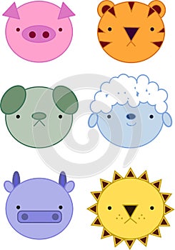 Cute animals icons