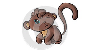 Cute animals monkey