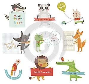 Cute animals set