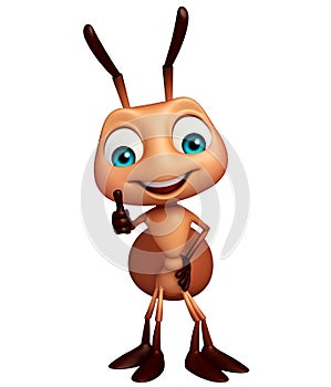 cute Ant funny cartoon character