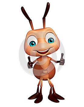 cute Ant funny cartoon character