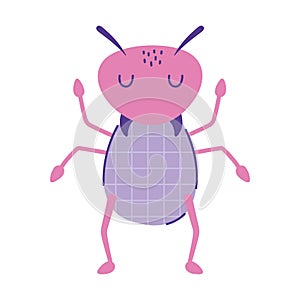 Cute ant insect animal cartoon doodle color