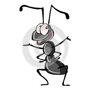 Cute ant and white background