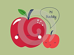 cute apple buddy