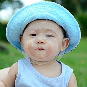 Cute asian baby boy