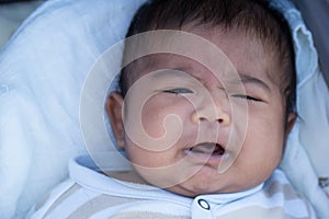 Cute asian baby crying