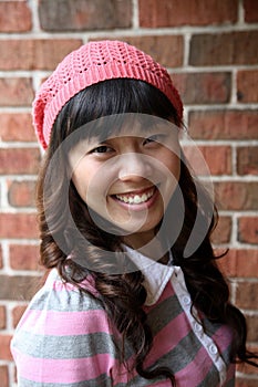 Cute Asian girl smiling