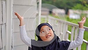 cute asian moslem child