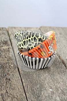 Cute assorted design muffin or cupcake cups.